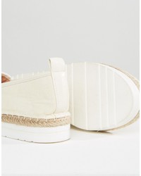 Espadrilles blanches Love Moschino