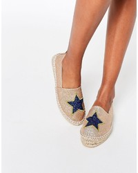 Espadrilles dorées Asos