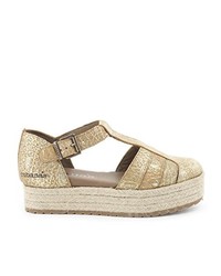 Espadrilles dorées Cubanas