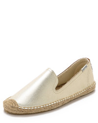 Espadrilles dorées Soludos