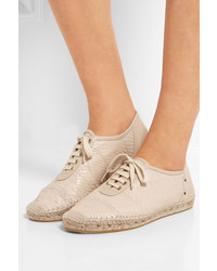 Espadrilles en cuir beiges Jimmy Choo