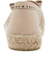 Espadrilles en cuir beiges Salvatore Ferragamo