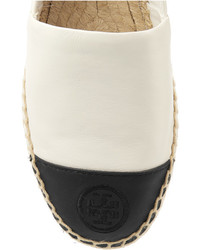 Espadrilles en cuir beiges Tory Burch