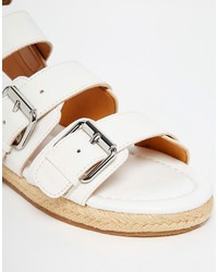 Espadrilles en cuir blanches