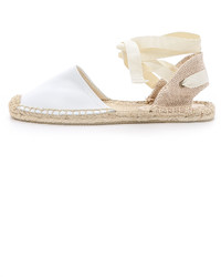 Espadrilles en cuir blanches Soludos