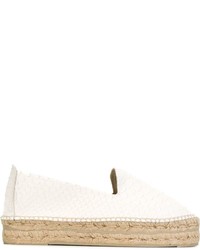 Espadrilles en cuir blanches Manebi