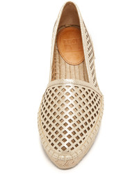 Espadrilles en cuir dorées Frye