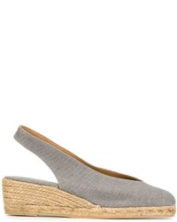 Espadrilles en cuir grises Castaner