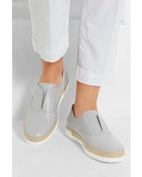 Espadrilles en cuir grises Tod's