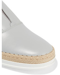 Espadrilles en cuir grises Tod's