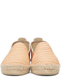 Espadrilles en cuir marron clair Manebi