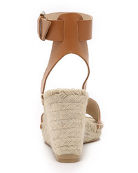 Espadrilles en cuir marron clair Soludos