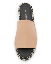 Espadrilles en cuir marron clair Matt Bernson