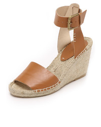 Espadrilles en cuir marron clair Soludos