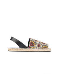 Espadrilles en cuir multicolores