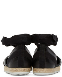 Espadrilles en cuir noires Pierre Hardy