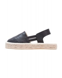 Espadrilles en cuir noires Even&Odd