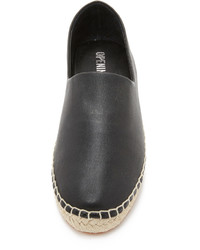 Espadrilles en cuir noires Opening Ceremony