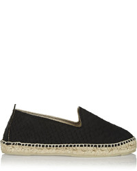 Espadrilles en cuir noires Manebi