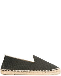 Espadrilles en cuir noires Manebi