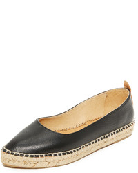 Espadrilles en cuir noires Matt Bernson