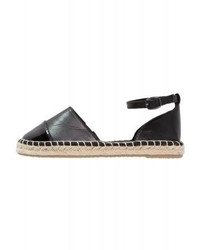 Espadrilles en cuir noires Only
