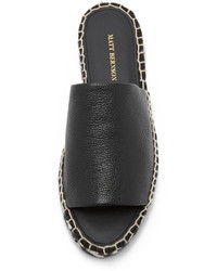 Espadrilles en cuir noires Matt Bernson