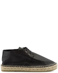 Espadrilles en cuir noires Robert Clergerie