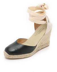 Espadrilles en cuir noires Soludos