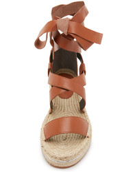 Espadrilles en cuir tabac Rebecca Minkoff