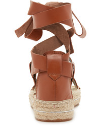 Espadrilles en cuir tabac Rebecca Minkoff