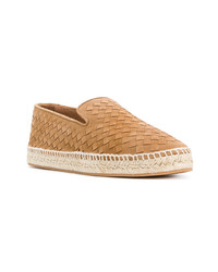 Espadrilles en cuir tabac Bottega Veneta