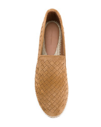 Espadrilles en cuir tabac Bottega Veneta