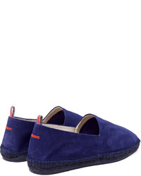 Espadrilles en daim bleu marine Castaner