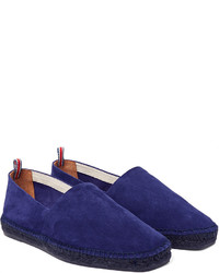 Espadrilles en daim bleu marine Castaner