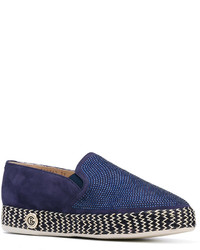 Espadrilles en daim bleu marine Baldinini