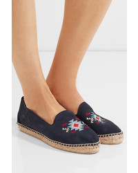 Espadrilles en daim bleu marine Manebi