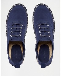 Espadrilles en daim bleu marine Pull&Bear