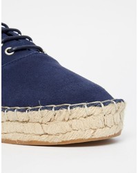 Espadrilles en daim bleu marine Pull&Bear