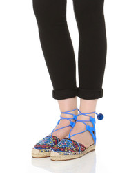 Espadrilles en daim bleues Aquazzura