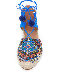 Espadrilles en daim bleues Aquazzura