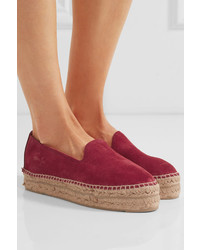 Espadrilles en daim bordeaux Manebi