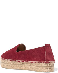 Espadrilles en daim bordeaux Manebi