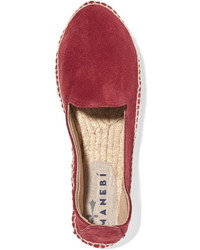 Espadrilles en daim bordeaux Manebi