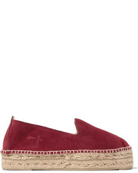 Espadrilles en daim bordeaux Manebi