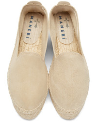 Espadrilles en daim marron clair Manebi