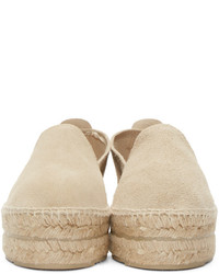 Espadrilles en daim marron clair Manebi