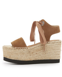 Espadrilles en daim marron clair Paloma Barceló