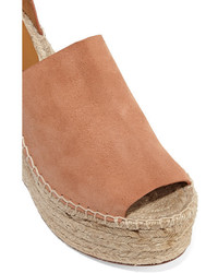 Espadrilles en daim marron clair Chloé