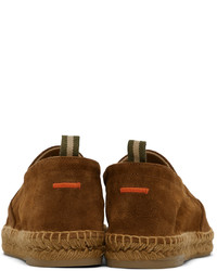 Espadrilles en daim marron foncé Castaner